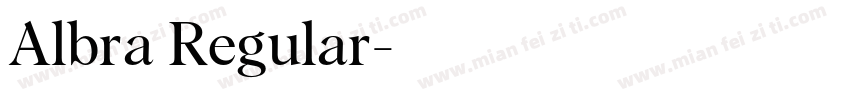 Albra Regular字体转换